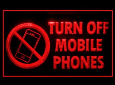 Turn Off Mobile Phones LED Neon Sign